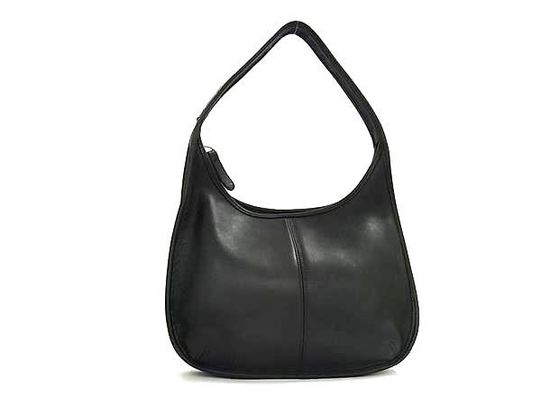 1円■美品■COACH コーチ 9025 オールドコーチ ヴィンテージ USA アメリカ製 レザー ワンハンドル ハンドバッグ 肩掛け ブラック系 FP8482拍卖