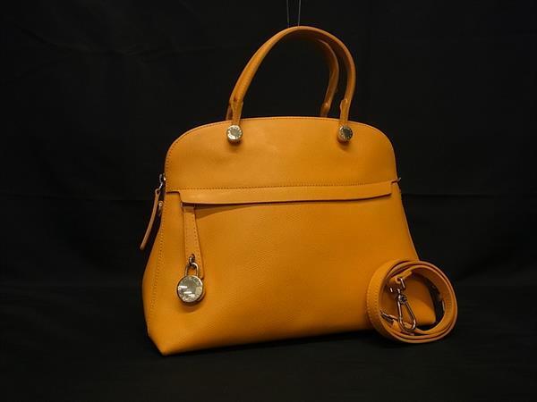 1円 FURLA フルラ パイパー レザー 2WAY クロスボディ ショルダーバッグ ハンドバッグ トート 斜め掛け レディース イエロー系 FN9000拍卖