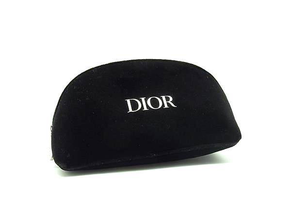 ■極美品■ ChristianDior ディオール ポリエステル100% マルチポーチ マルチケース 小物入れ メイクポーチ ブラック系 DJ5967拍卖