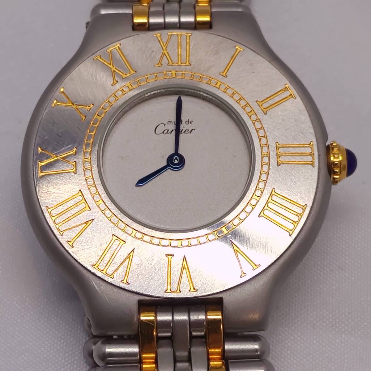 【稼働品・保証書付】Cartier Must de Cartier 21 カルティエ マスト21 ヴァンティアン レディース腕時計拍卖