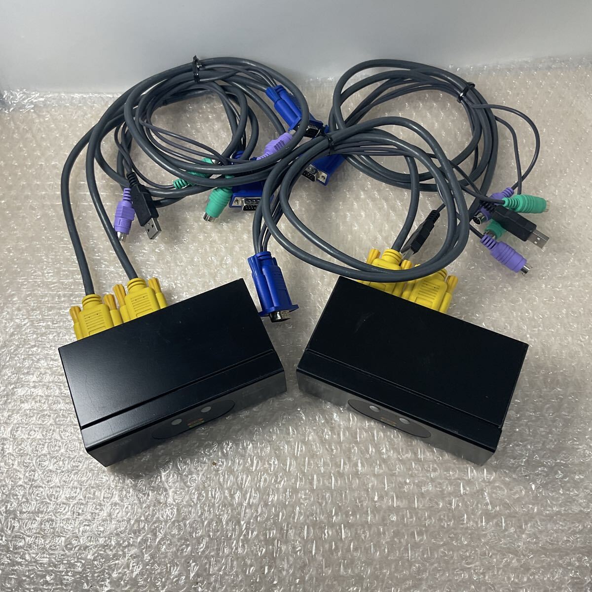 ◎(D2581) Corega コレガ CG-PC2KVMC パソコン自動切替器 2台セット PC Changer (己3)拍卖