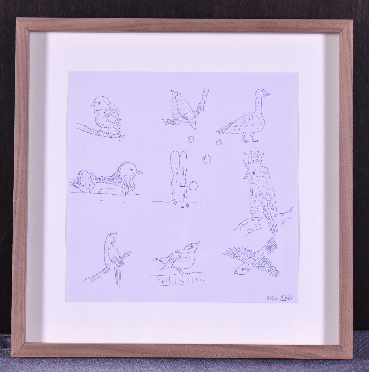 真作保証 / 加賀敦 / AK0143 / 紙にインク / 貴重な直筆画 / 画廊シール / 草間彌生 奈良美智 村上隆 KYNE 花井祐介 TIDE ロッカクアヤコ拍卖