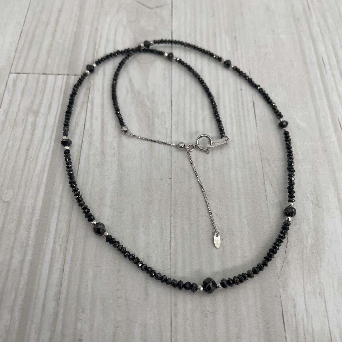 ▲ K18WG 刻印あり ネックレス アクセサリー ジュエリー ブラックダイヤ系 総重量:約4.00g KN6108拍卖