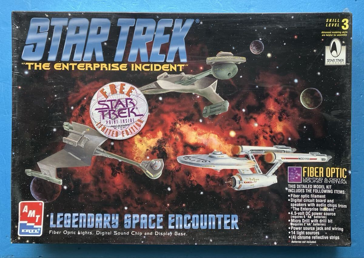 宇宙大作戦 スタートレック プラモデル クリンゴン巡洋艦 2隻 & エンタープライズ ディスプレイ 台 音声 音響 デジタルオーディオチップ 入拍卖