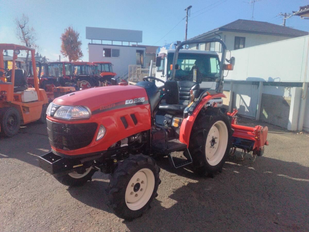 宮城 ヤンマー トラクター EG225 932時間 25馬力 自動深耕 耕耘幅 1500mm 倍速ターン パワステ エコトラ 店頭販売 農機具市場 岩沼拍卖