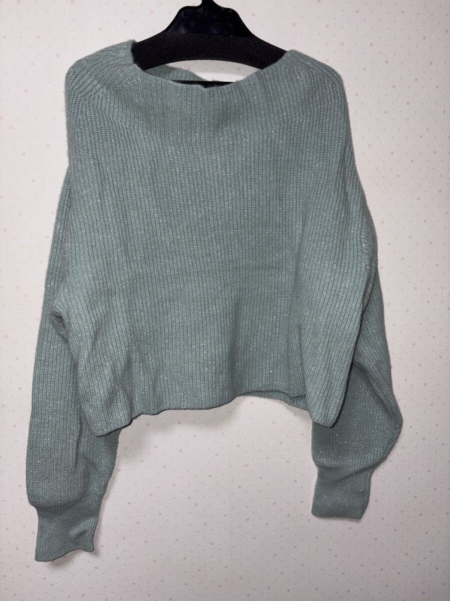 アプワイザーリッシェ オフネックアクアラメニット ミントグリーン 緑 サイズ2 Apuweiser-riche 中古拍卖