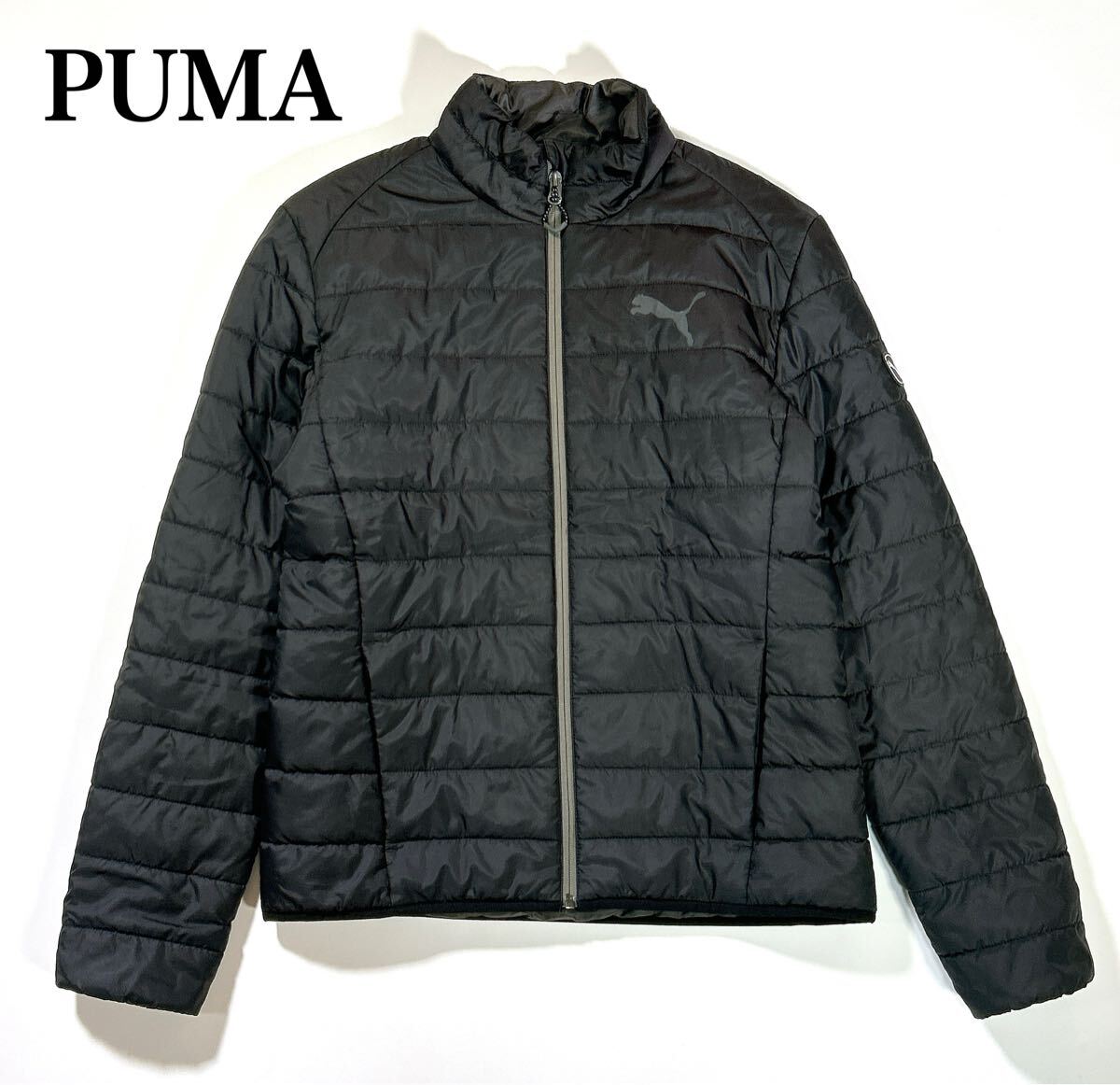PUMA プーマ 中綿ジャケット 中綿 長袖 ロゴワッペン ブラック M メンズ C122502-46拍卖