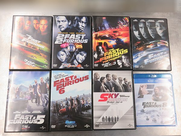 ワイスピ【DVD】The Fast and the Furious ワイルドスピード 1~ICE BREAK まで 8枚セット ICE BREAKのみBlu-rayセット 中古拍卖