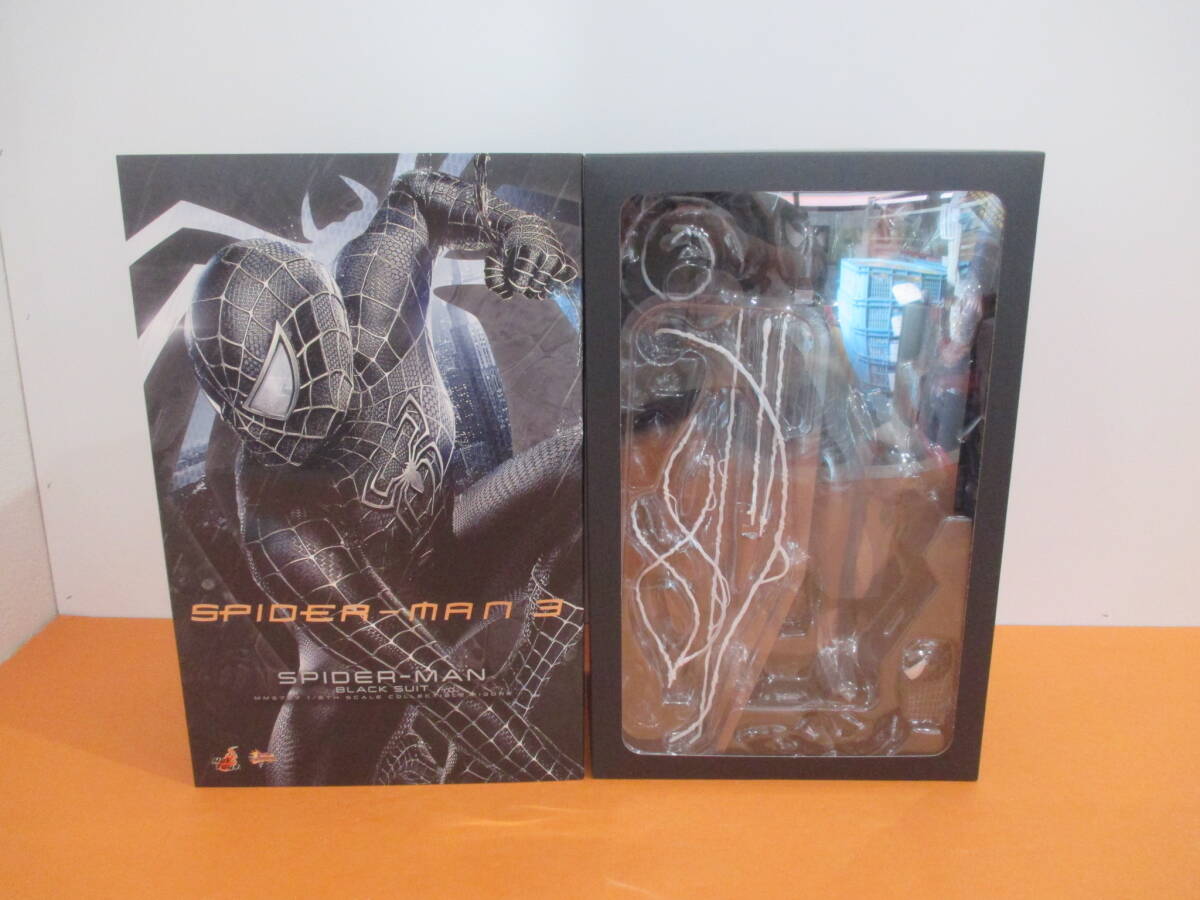 090)未開封 ムービーマスターピース MMS727 1/6 スパイダーマン3 スパイダーマン ブラックスーツ フィギュア ホットトイズ拍卖