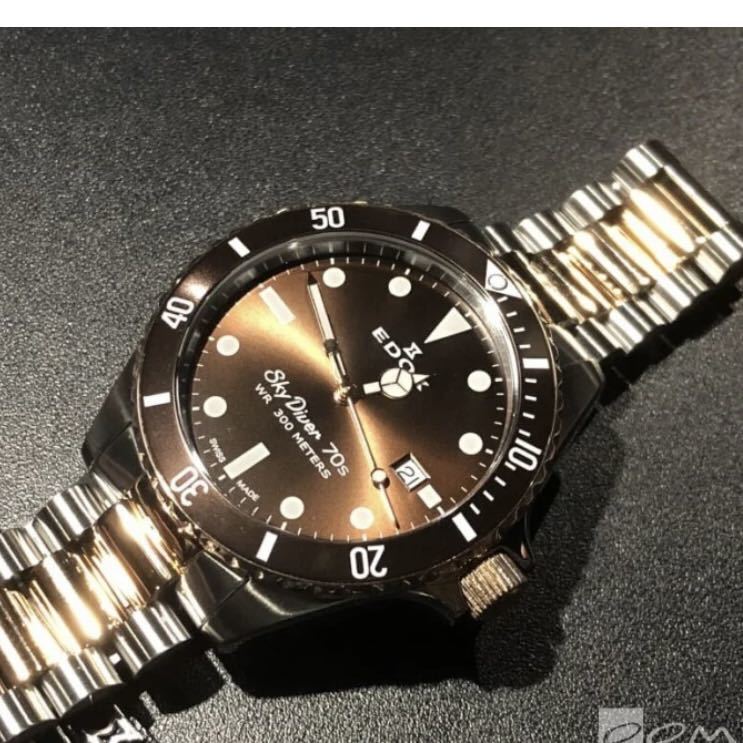 100円スタート 美品 EDOX Sky Diver 70s 30ATM /300M サブマリーナ拍卖