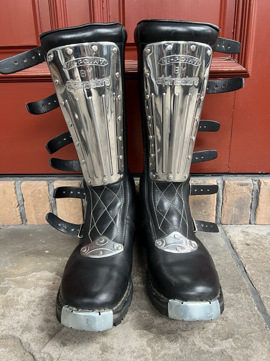 【1970s デッドストック】Alpinestars HI-POINT 6 Buckle MX Boots US9 Made in Italy 新品未使用 ヴィンテージ モトクロスブーツ拍卖