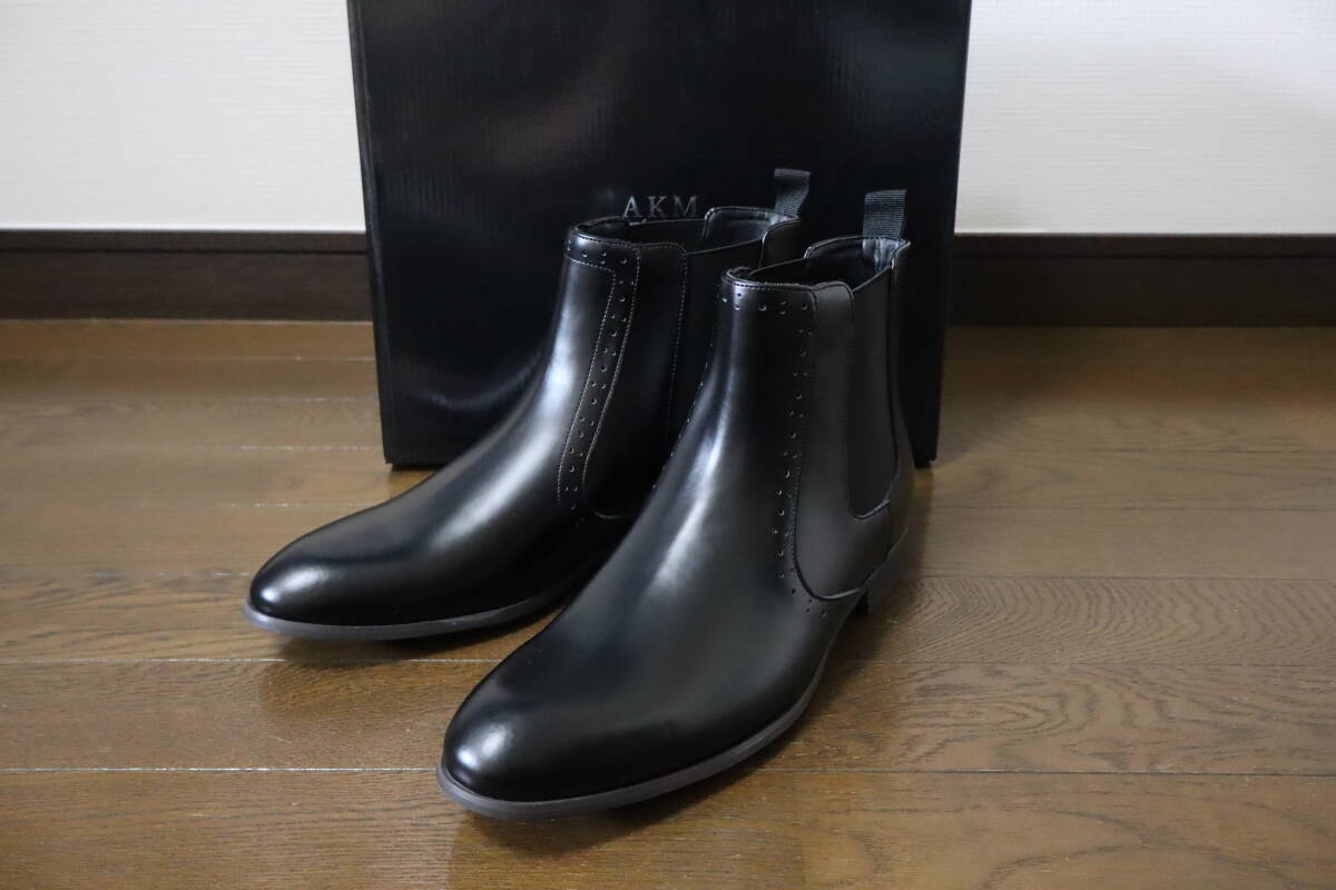 ☆AKM Contemporary/エイケイエムコンテンポラリー☆未使用 1円スタート!!サイドゴア レザーブーツ サイズ:28 カジュアル ビジネス拍卖