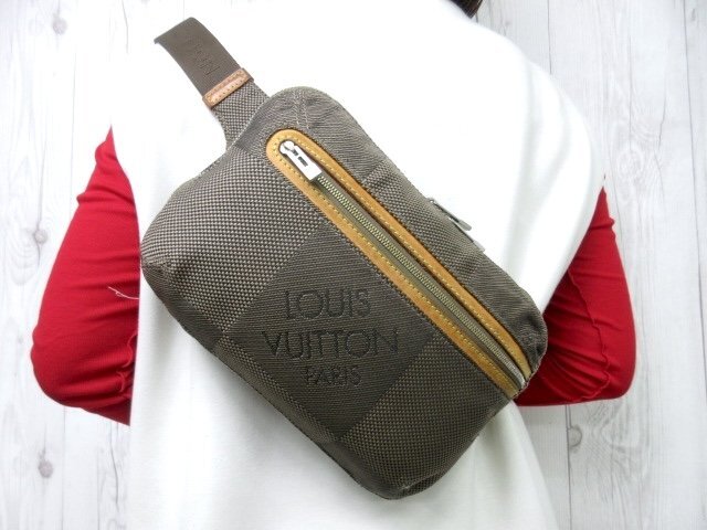 美品 LOUIS VUITTON ルイヴィトン ダミエジェアン アルシエ テール ボディバッグ ショルダーバッグ バッグ M93022 茶系 メンズ 92781Y拍卖