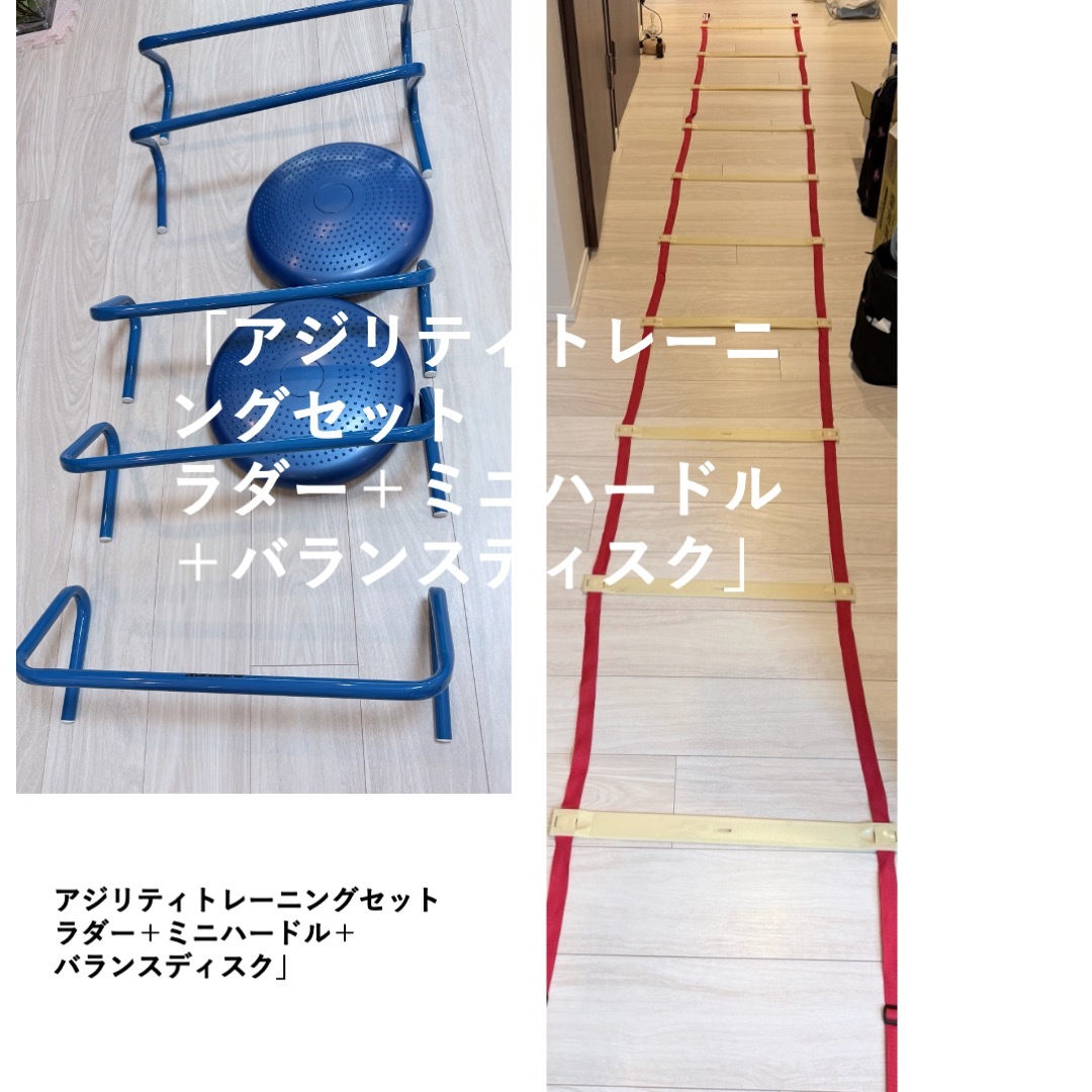 【中古品・まとめ売り】アジリティラダー ミニハードル4本 バランスディスク2個 トレーニング 体幹 陸上 サッカー拍卖