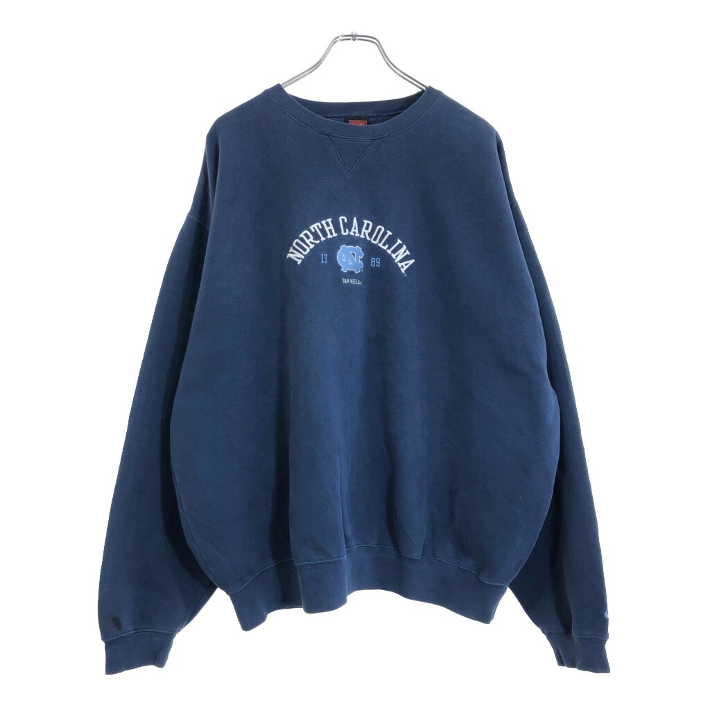00年代 NIKE ナイキ ノースカロライナ・ターヒールズ スウェット バスケ スポーツ カレッジ ネイビー(メンズ XL) U6308 1円スタート拍卖