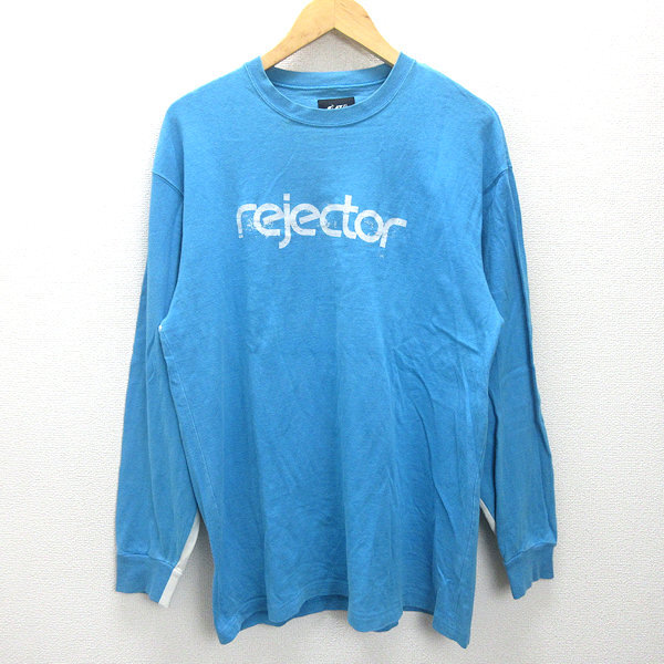 Q■リボルバー/REVOLVER RFW-0020 ロングスリーブTシャツ/ロンT■水色【メンズL】MENS/54【中古】拍卖