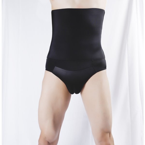 カバーパンツ ガードル コルセット お腹引き締め ハイウエスト メンズ 前閉じ 変装 下着 偽娘パンツ 女装用 ブリーフショーツ ブラックM拍卖