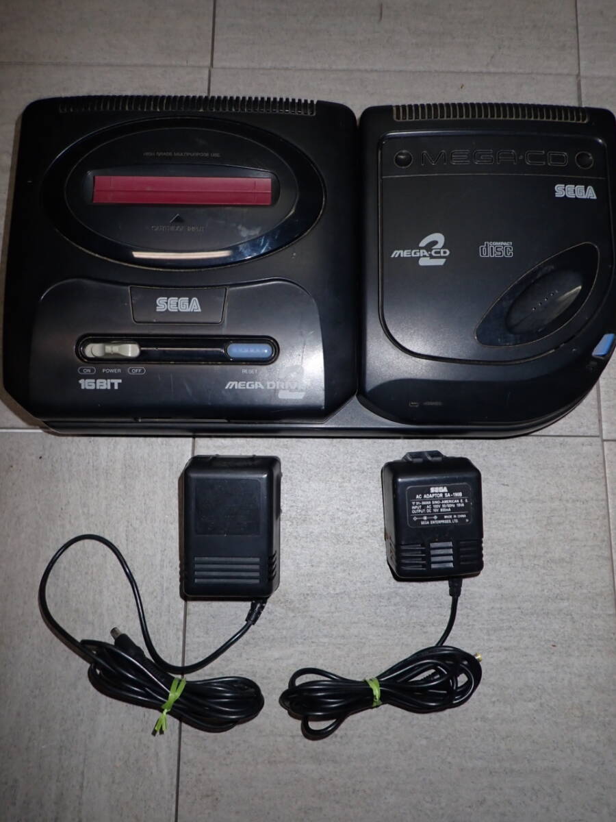 1円~ 良品 MD セガ メガドライブ2 本体 HAA-2502 メガCD2 本体 HAA-2912 SEGA MEGA CD SEGA CD アダプター 動作確認済み H1286拍卖