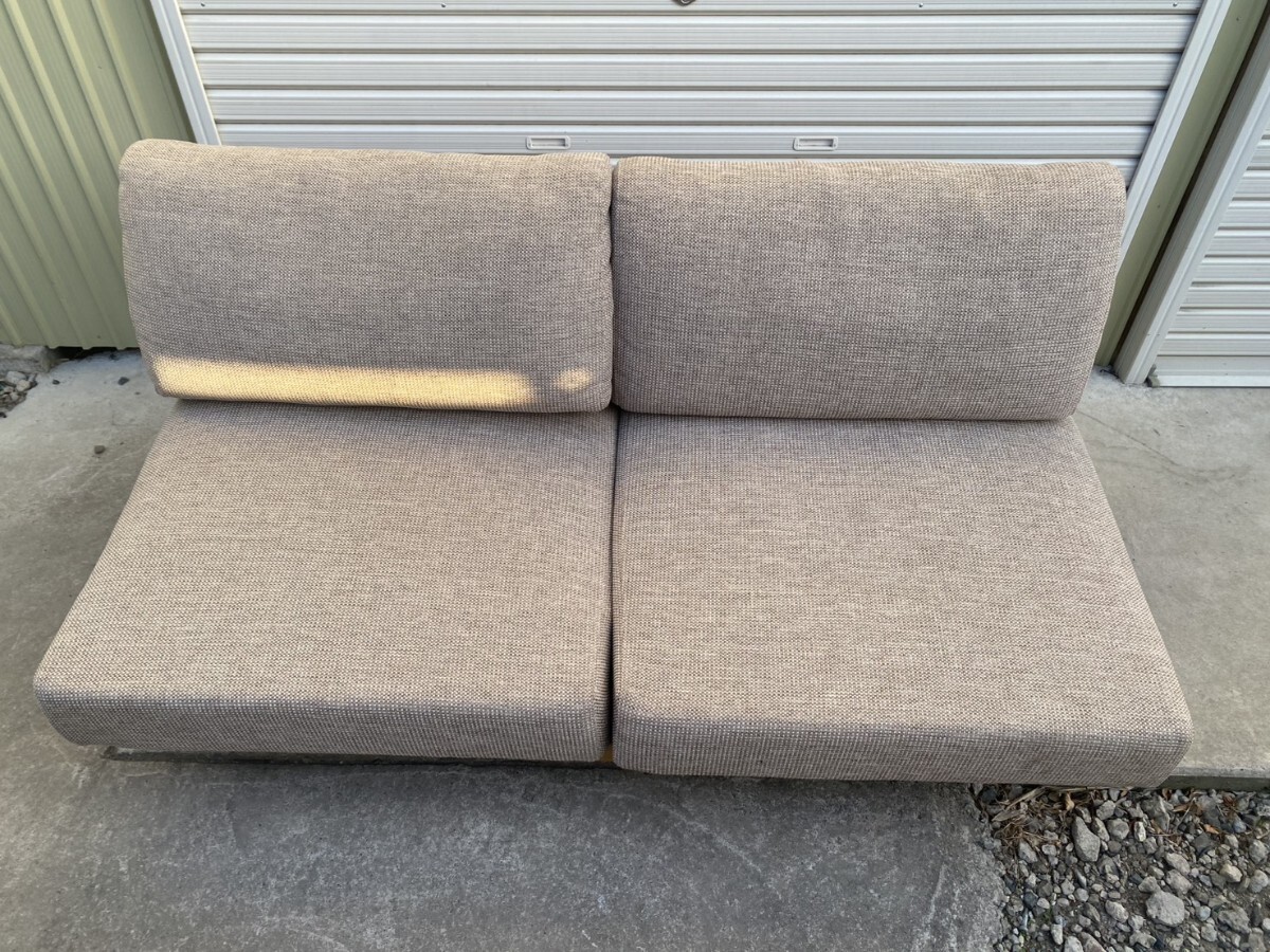 R ∞ 無印 MUJI ゆったり座れるアームレスソファ WMJI-664 2シーター ポリエステル平織 ソファ 2Pソファ ベトナム製拍卖