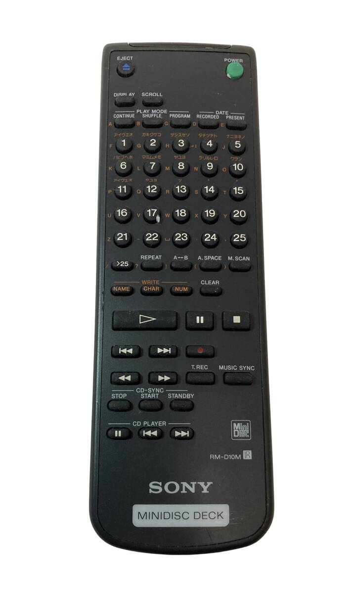 【美品】<全ボタン赤外線発光確認済> ソニー SONY ミニディスクデッキ MD リモコン RM-D10M MDS-JE700 MXD-D1 (2)拍卖