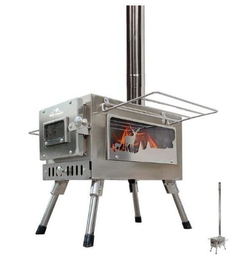 薪 ストーブ アウトドア 調理器具 暖炉 キャンプ 折りたたみ 煙突付き 耐熱ガラス窓付き 棚付き 組立式 屋外 焚き火台 BBQ 暖房 ステンレス拍卖