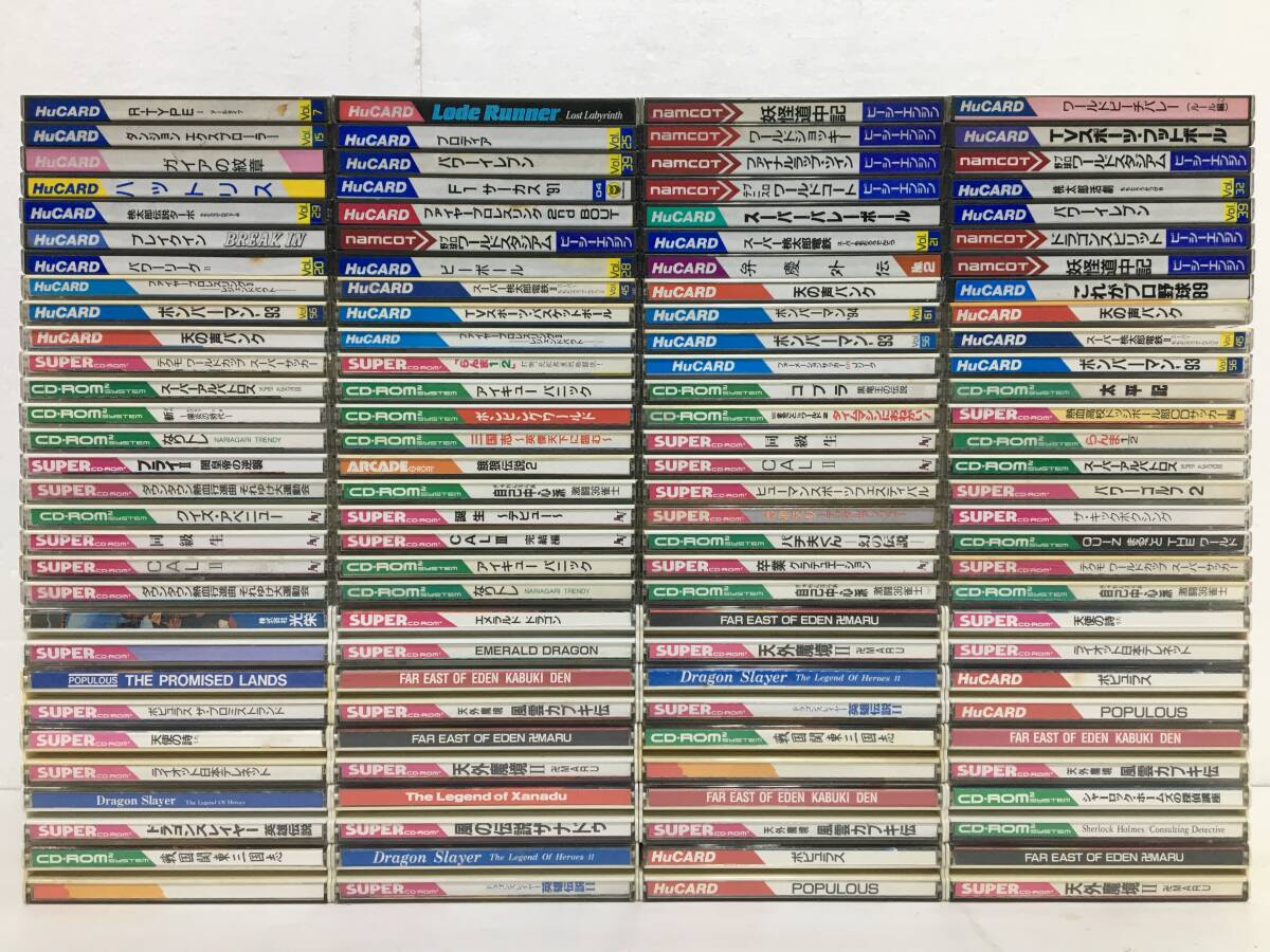 ★☆ソ852 PCE PCエンジン HuCARD CD-ROM2 100本 まとめ売り アールタイプ ロードランナー 斬 陽炎の時代 らんま1/2 ボンバーマン コブラ拍卖