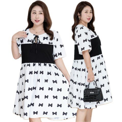 花柄 シフォンワンピース 7L ホワイト拍卖