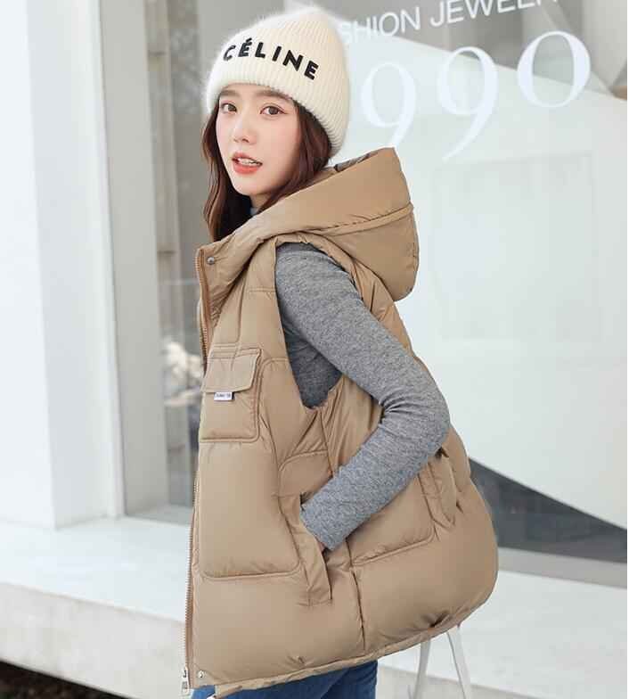 ダウンジャケット ベスト コート 暖かい 冬 厚め レディース 大きいサイズあり L ブラック拍卖