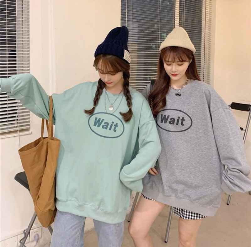 韓国風 レディース 長袖パーカーTシャツ 新しい春 気質 ファッションTシャツ L ブルー拍卖