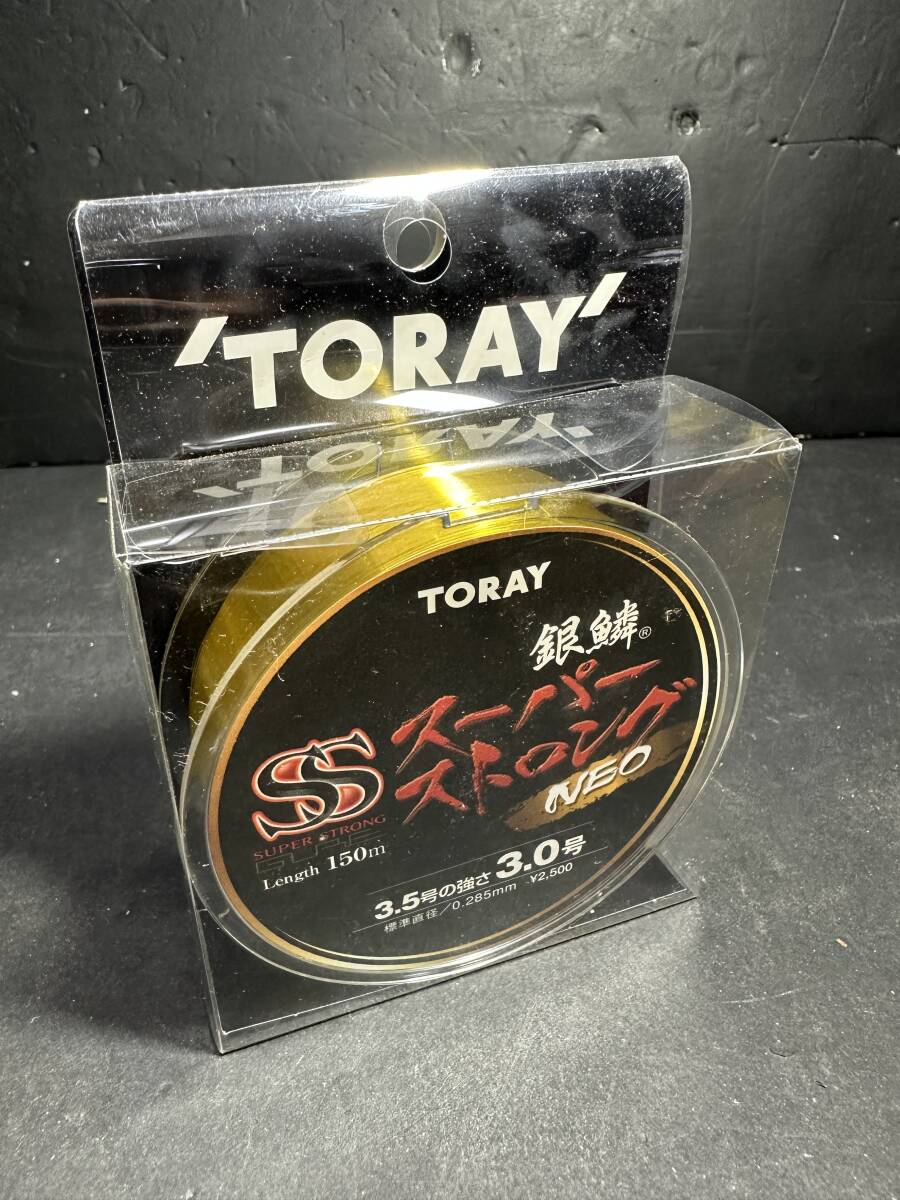 ★格安出品!! 当時物 未使用 TORAY 銀鱗 SS スーパーストロングNEO 150m 3.0号 釣り糸 フィッシング 釣り具 ツール IK176拍卖