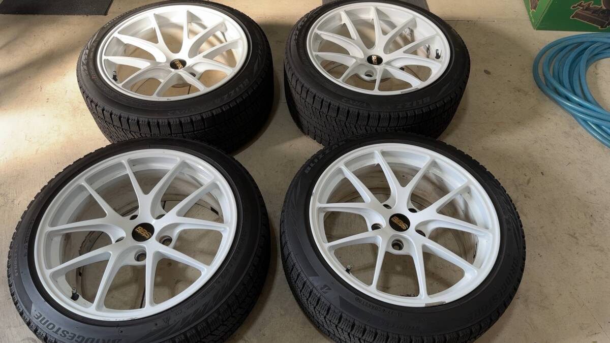 BMW等に BBS RI-A 18インチ 8.5J/9.5J 5H PCD120 スタッドレスタイヤ付き 中古4本セット拍卖