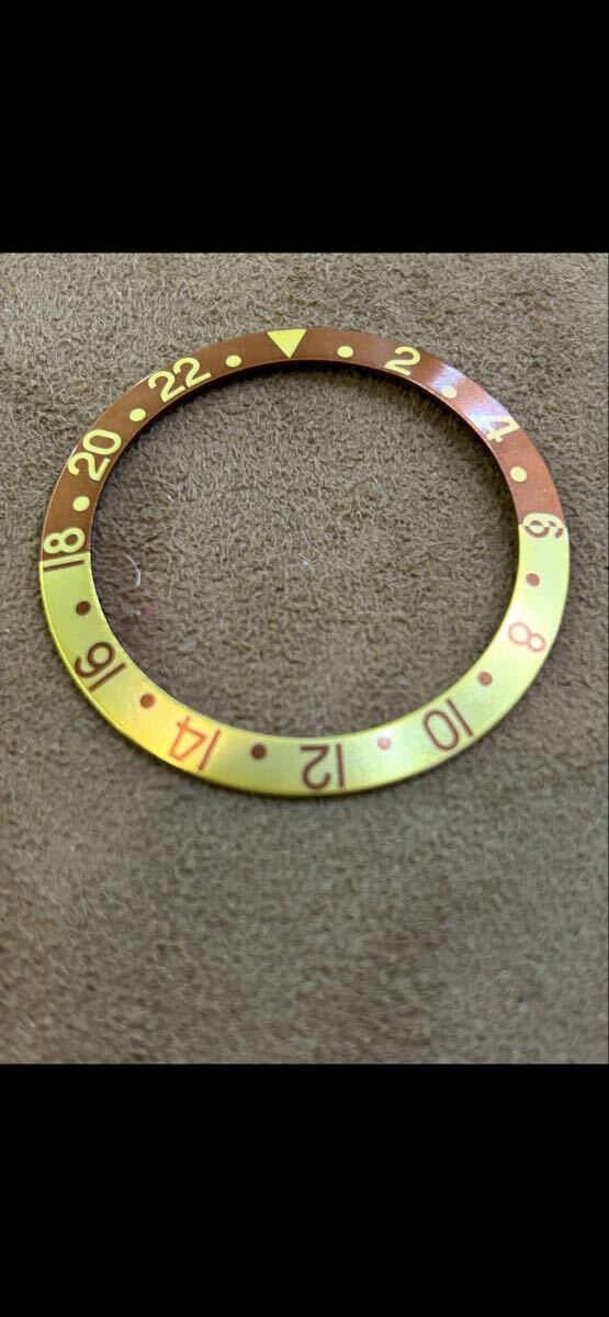 純正!本物!ロレックスGMT マスター!型番1675用!ブラウン茶金ベゼル!拍卖