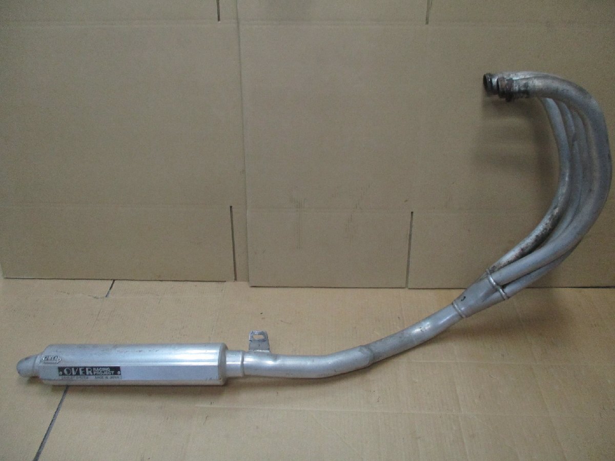 Y338【中古】車種不明 マフラー OVER オーバー アルミ フルエキ 自作 軽量 佐川急便着払い拍卖