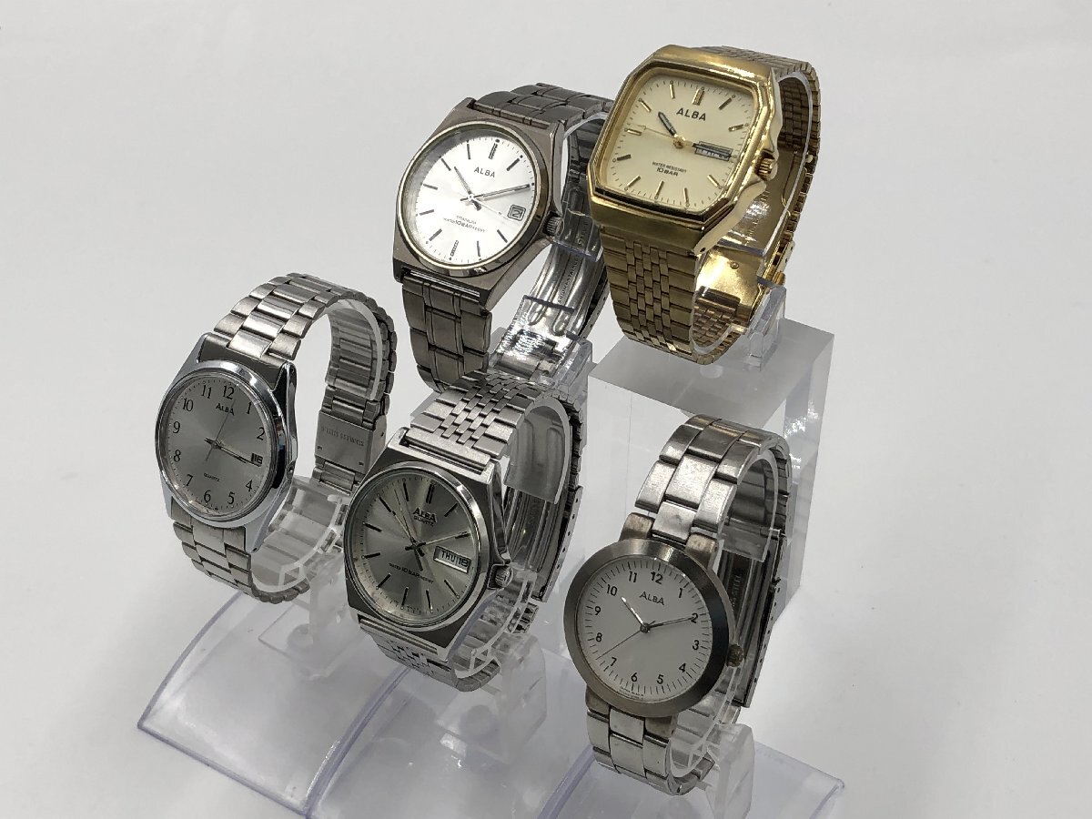 ♪▲【SEIKO セイコー】セイコーアルバ ALBA ヴィンテージ シルバー他文字盤 クォーツ式 腕時計 Y142-8160他 5点まとめ 1202 15拍卖
