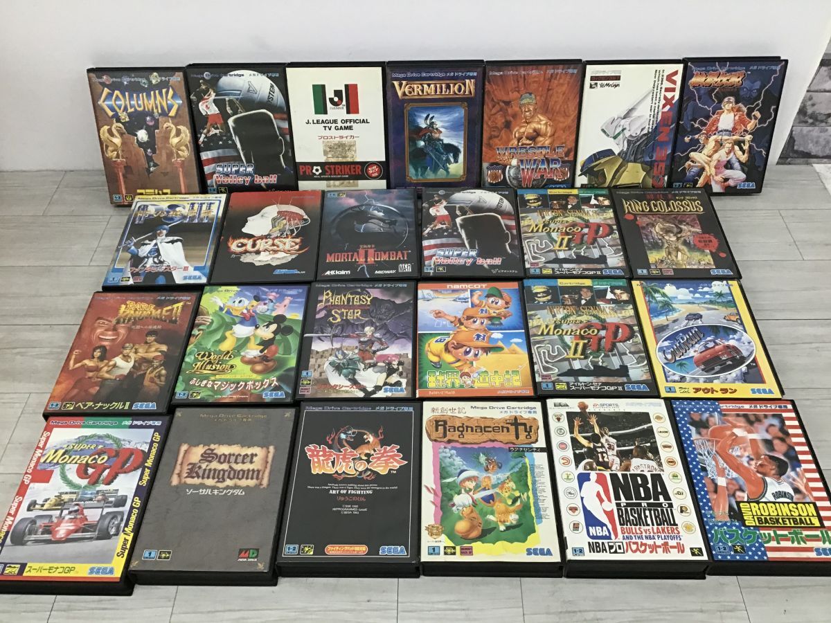 ●営KW822-100 MEGA DRIVE メガドライブ ソフト ソーサルキングダム / カース / コラムス / 餓狼伝説 / ヴィクセン357 他 25本セット拍卖