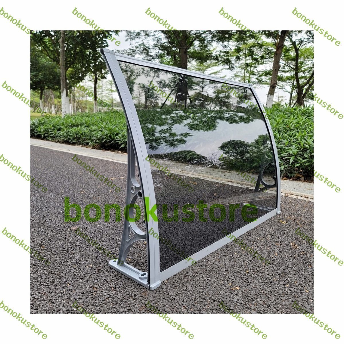 テラス屋根 ひさし雨よけ玄関屋根 住宅用サンシェード 庇 後付け シェルタート ランスペアレント 雨雪保護パティオ日除け 明確な80x100cm拍卖