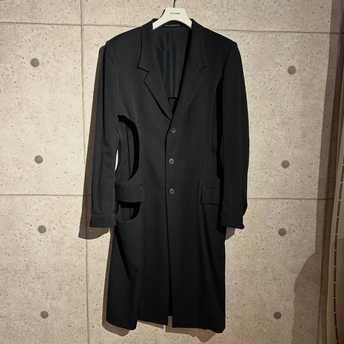ONtheCORNER ITEM No.2123/YohjiYamamoto POURHOMME ヨウジヤマモトプールオム カットオフデザイン ロングジャケット 19ss LOOK4 size:2拍卖