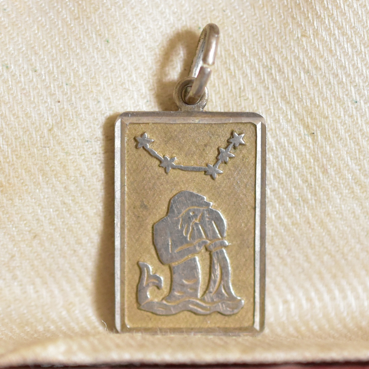 ドイツ製アンティーク/ヴィンテージ 星座 みずがめ座の銀製刻印ありペンダントトップ/チャーム Silver835刻印/シルバー 本物保証拍卖