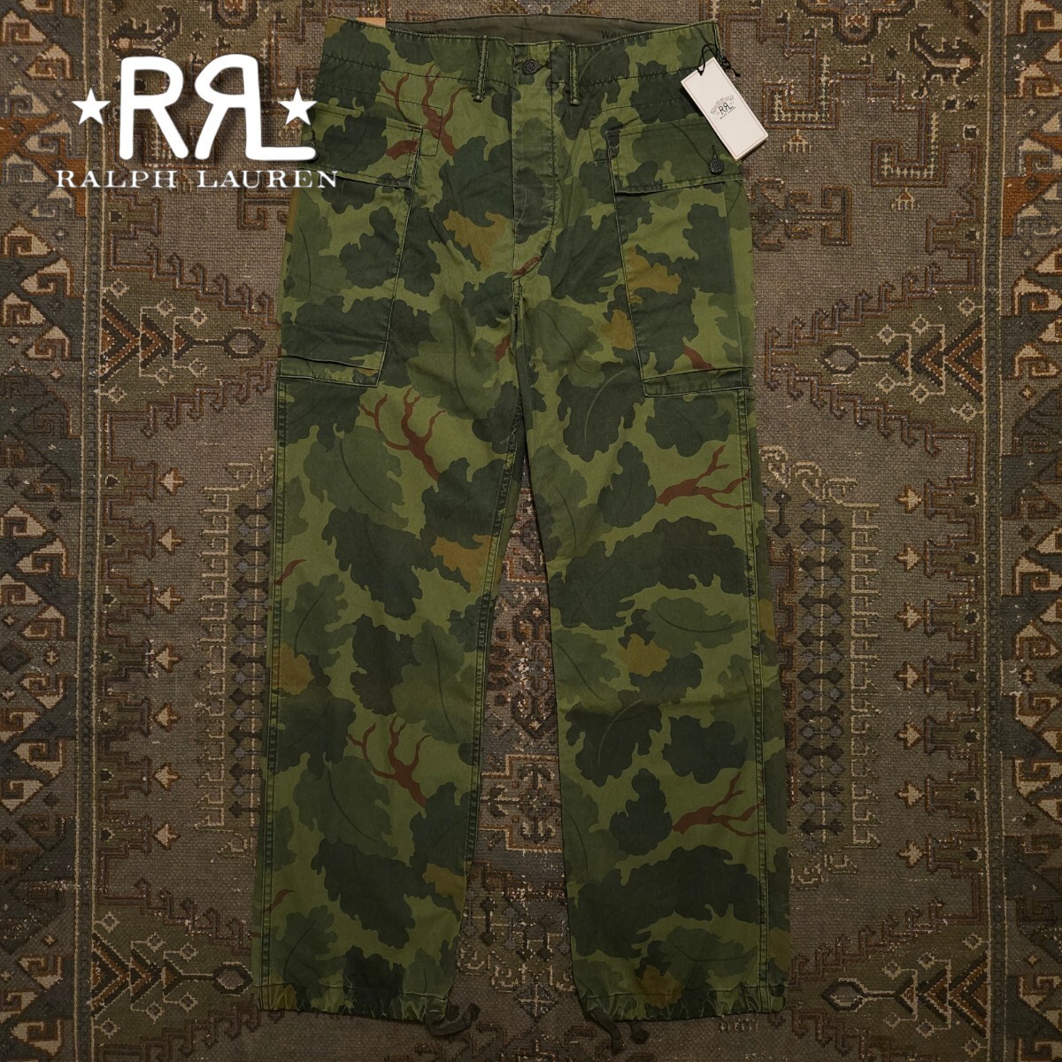 【新品/傑作品】RRL MITCHELL CAMO CARGO PANTS【32×32】ミッチェル カモ カーゴ パンツ 13スター 迷彩 1960s ベトナム戦争 RALPH LAUREN拍卖