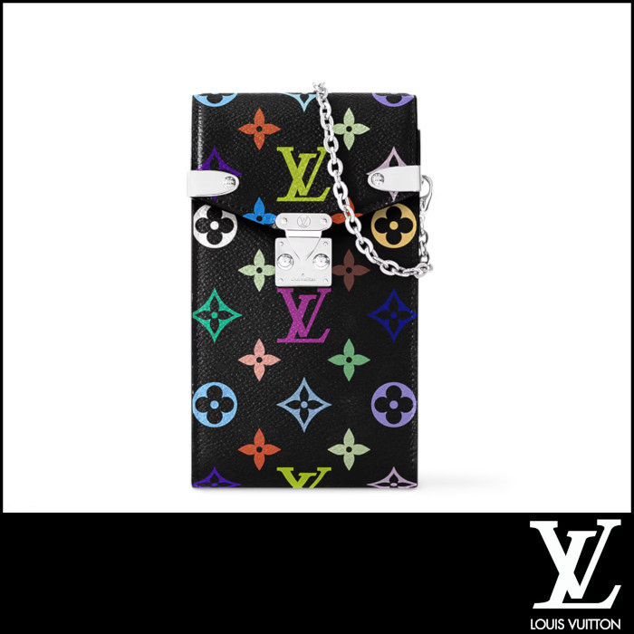 【新品! LV x TM 村上隆】フォーンポーチ ショルダーバッグ 納品書、紙袋全て同梱 LOUIS VUITTON ルイヴィトン M14098 マルチモノグラム拍卖