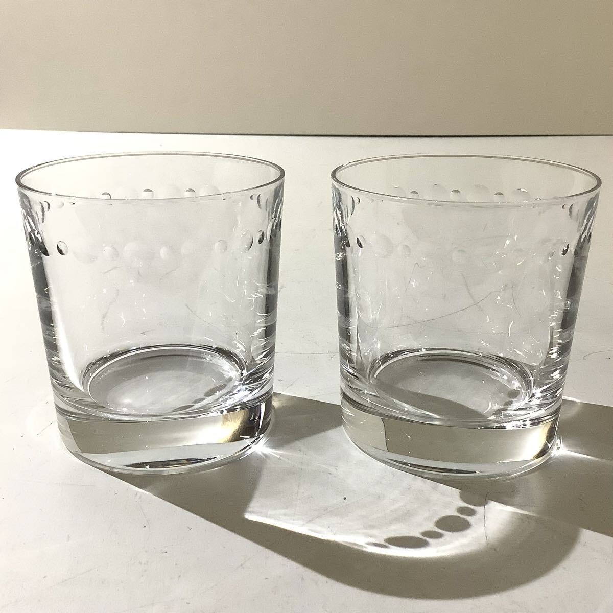 【未使用】TIFFANY&Co. ティファニー グラス 2点セット スウィング ロックグラス クリア タンブラー ペア 2客 洋食器 アンティーク拍卖