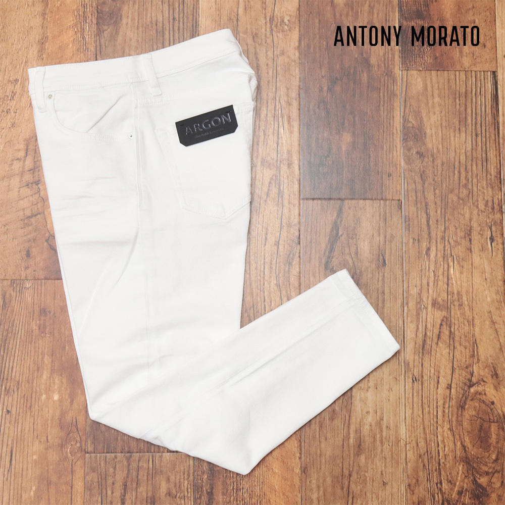 1円/ANTONY MORATO/36インチ/デニムパンツ ホワイトデニム スリム 足首丈 アントニーモラート 新品/白/ホワイト/ma228/拍卖