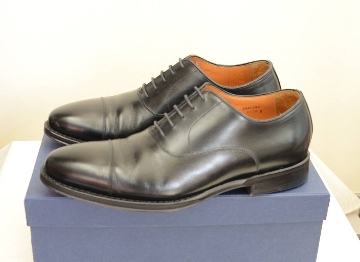 試着品 ジャランスリワヤ ストレートチップ 黒レザー靴 size 8 ドレスシューズ拍卖