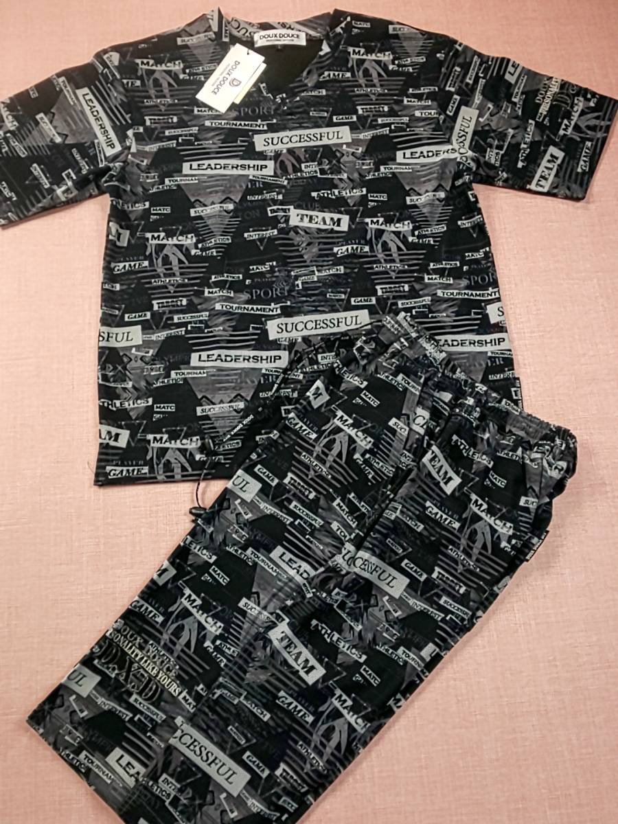 DOUX DOUCE デュークスデューチェ 新品 SALE!! 特別価格 送料無料 ストレッチ 半袖 ショートパンツ 上下セット Lサイズ ゆったり 311814S拍卖