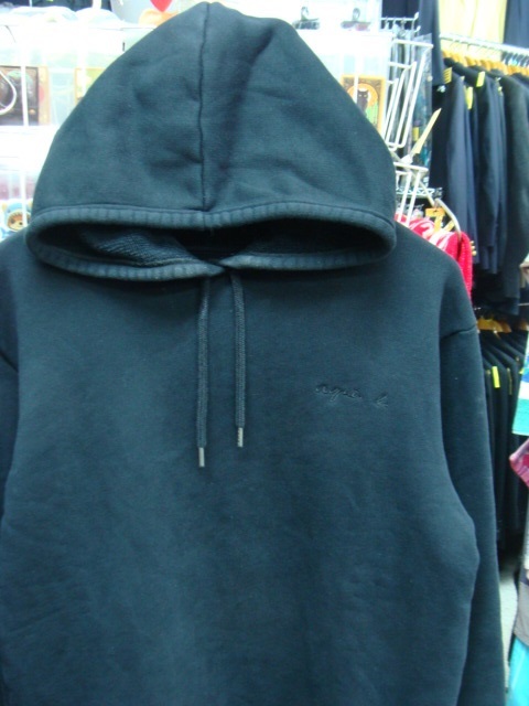 【黒】agnes b. homme アニエスベーオム プルオーバー フードパーカー 黒 (size2)拍卖