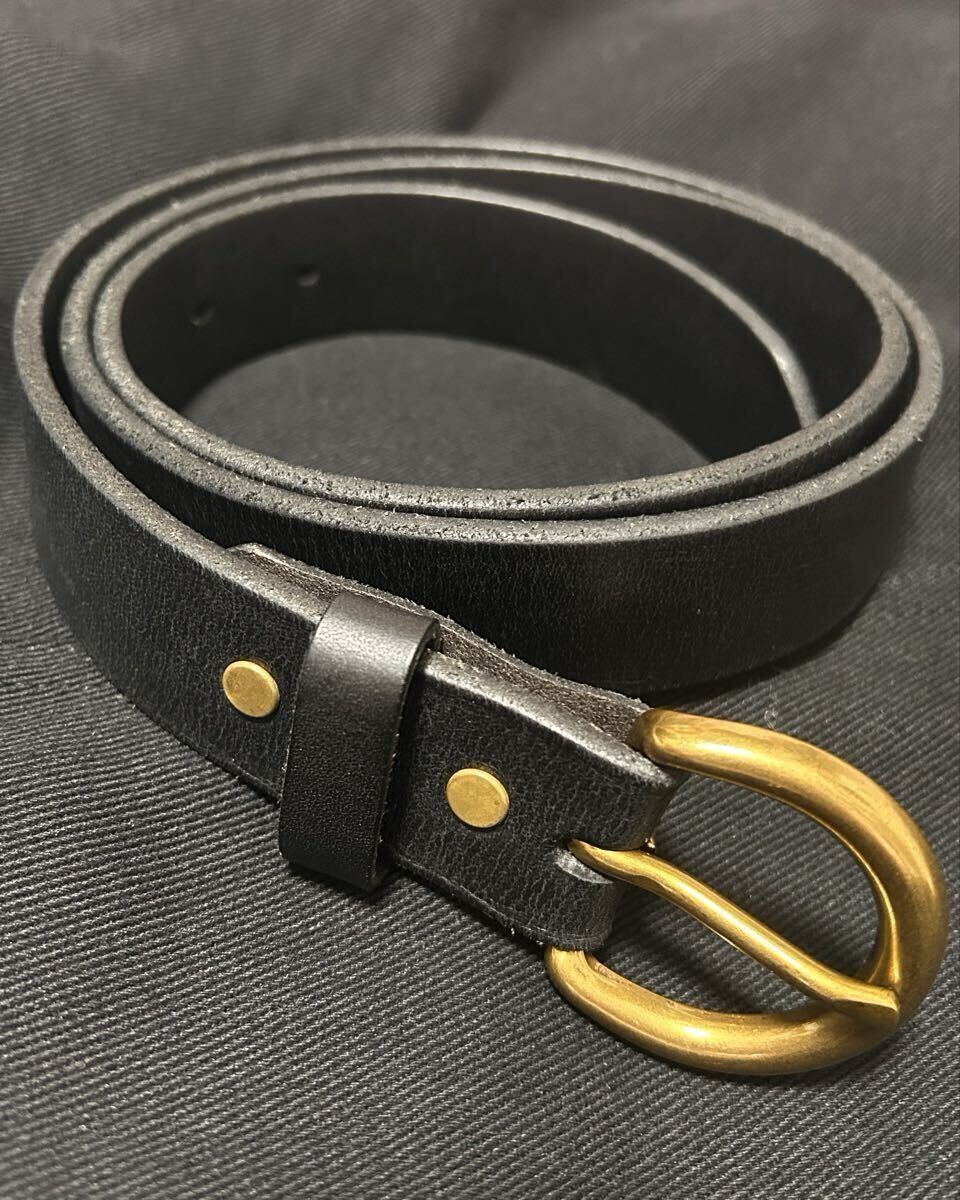 RRL レザー ベルト ブラック W34 ダブルアールエル ビンテージ加工 本革 ラルフローレン拍卖