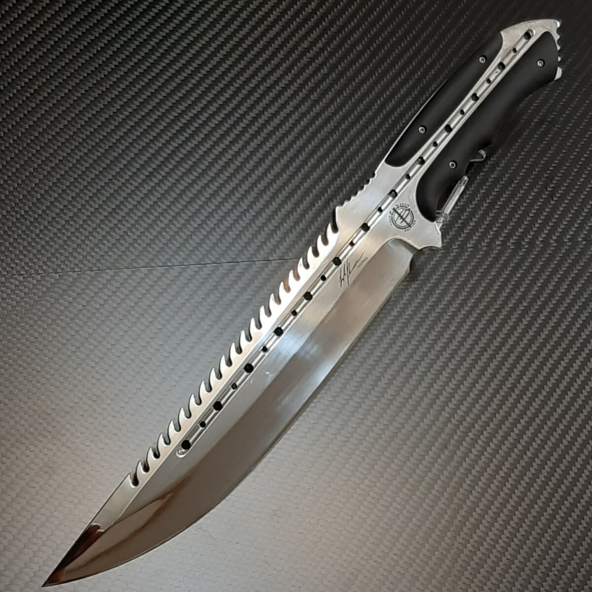 再入荷ラスト1本 鏡面極厚サバイバルナイフ ケース付き拍卖