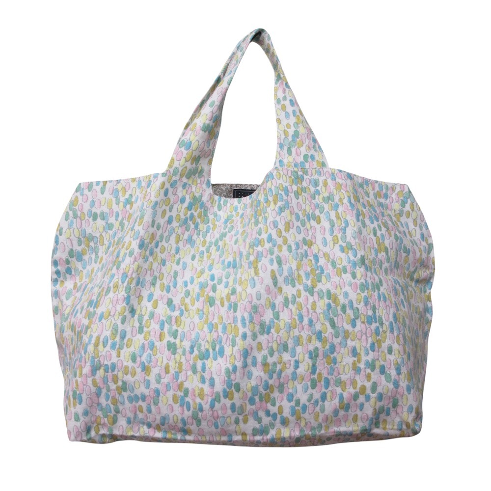 新品同様 min perhonen ミナペルホネン jellybeans リネンコットン ハンドバッグ マルチカラー拍卖