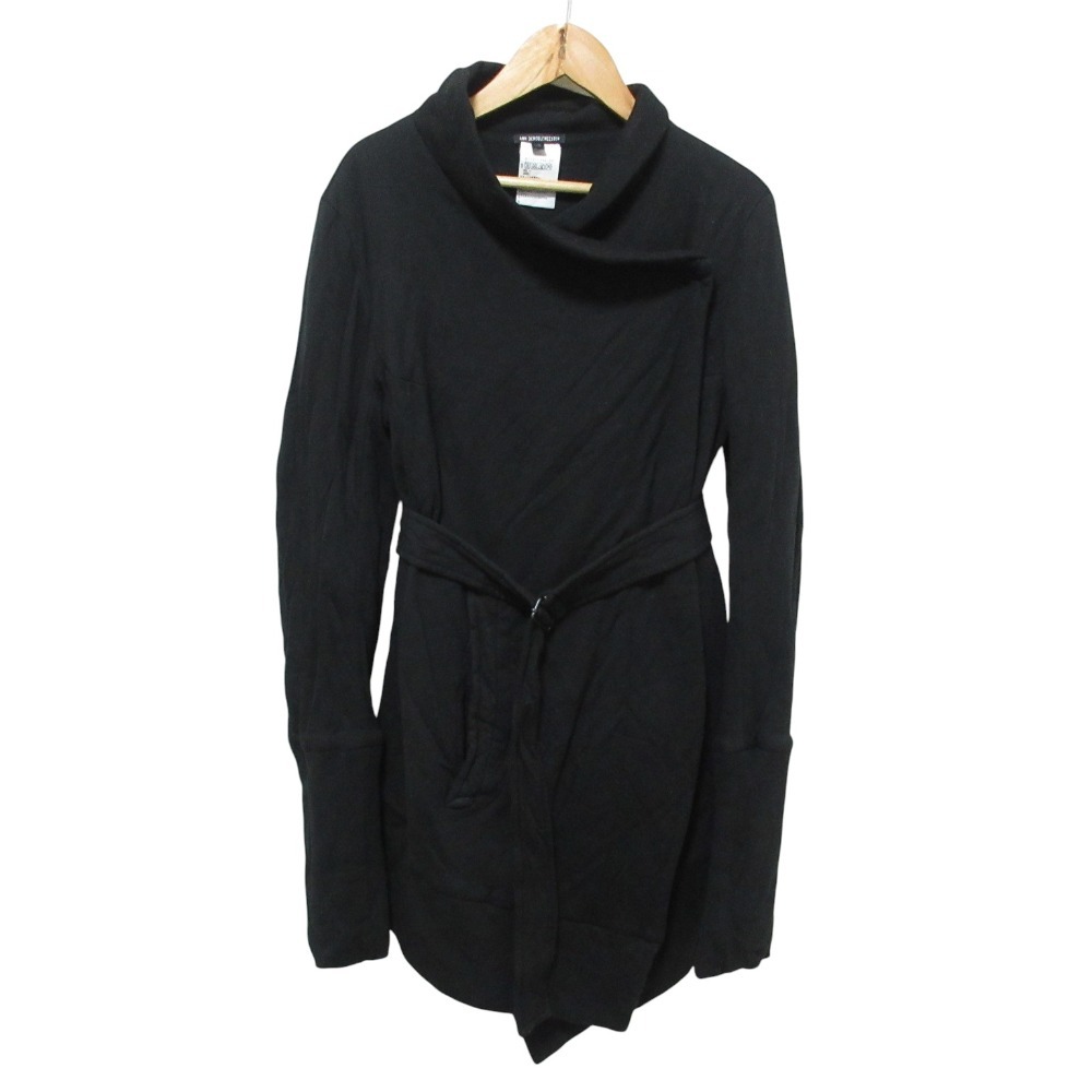美品 ANN DEMEULEMEESTER アンドゥムルメステール 黒タグ 本人期 パデッドラップジャケット カーディガン 34 ブラック拍卖