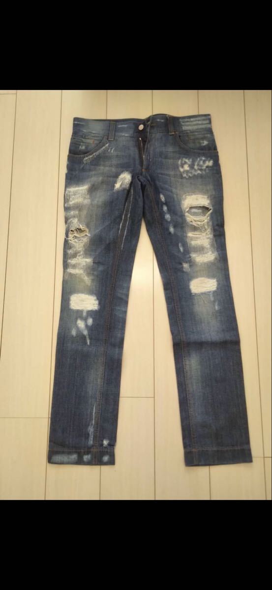 【極美品】Dolce&Gabbana14ゴールド48 ダメージ加工拍卖